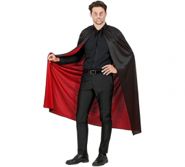Capa reversível preta e vermelha de 130 cm para adultos Capa reversível preta e vermelha de 130 cm para adultos