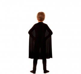 Manto de super-herói infantil preto de 70cm