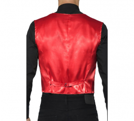 Colete de lantejoulas vermelho masculino