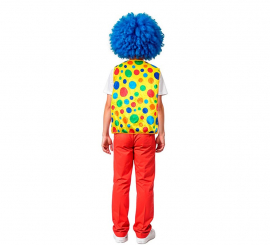 Children's multicolor polka dot clown vest