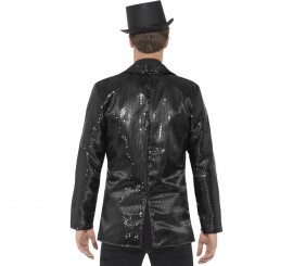 Giacca nera con paillettes per uomo