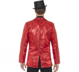 Giacca rossa con paillettes per uomo