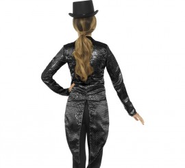 Giacca nera con paillettes per donna