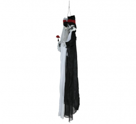 Pingente de esqueleto de noivo e noiva de 185 cm com luz e som Pingente de esqueleto de noivo e noiva de 185 cm com luz e som