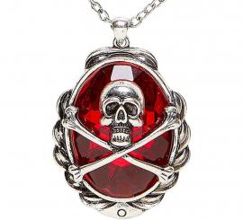 Colar com pingente de caveira