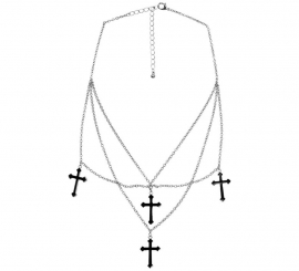 Collar con Cruces negras
