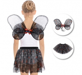 Conjunto de abóbora: asas e tutu Conjunto de abóbora: asas e tutu