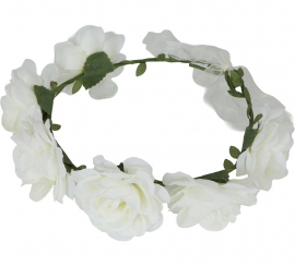Corona de Rosas blancas