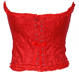 Corset rojo con Lazo para mujer