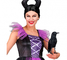 Black Raven with Feathers