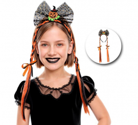 Diadema Calabaza con Dos Trenzas Infantil