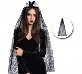 Diadema Calavera con Velo