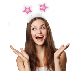 Tiara rosa para meninas festeiras