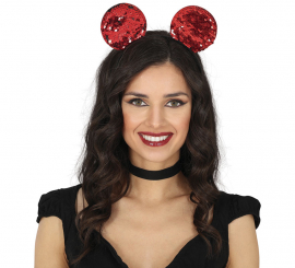 Adult Red Sequin Mouse Headband Adult Red Sequin Mouse Headband