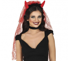 Tiara do Diabo com Véu Tiara do Diabo com Véu