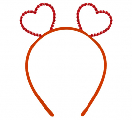 Diadema Metálica de Corazones