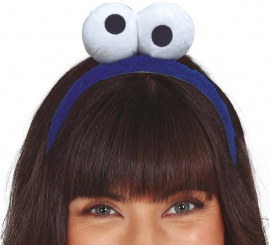 Tiara Monstro Azul com Penas Tiara Monstro Azul com Penas
