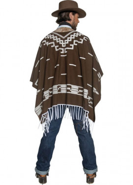 Déguisement de cowboy avec poncho pour homme plusieurs tailles
