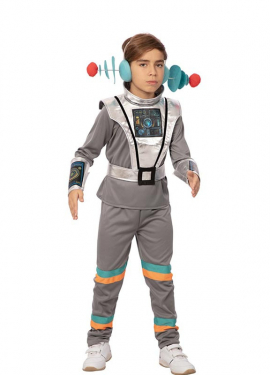Grey Space Agent Costume with Wristbands for Boys Grey Space Agent Costume with Wristbands for Boys