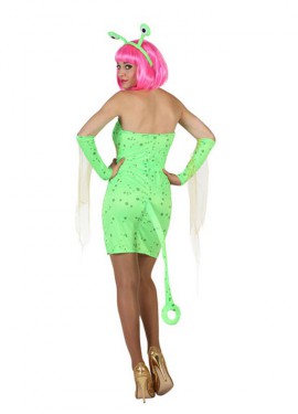Disfraz de Alien Sexy verde para mujer