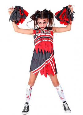 Zombie Cheerleader Costume for Girls