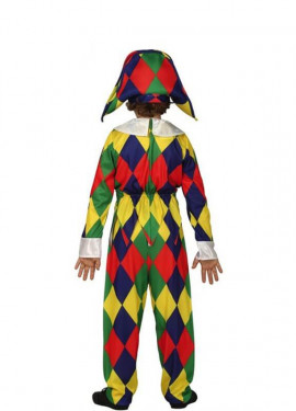 Disfraz de Arlequín Multicolor para niño