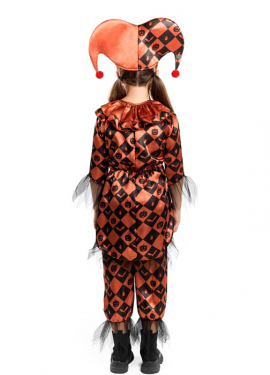 Fato de Arlequim Malévola Laranja para Meninas Fato de Arlequim Malévola Laranja para Meninas