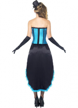 Disfraz de Bailarina de Burlesque Azul para Mujer