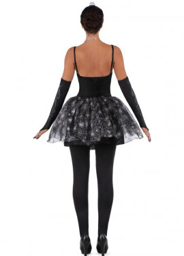 Costume da ballerina scheletro con tiara per donna Costume da ballerina scheletro con tiara per donna