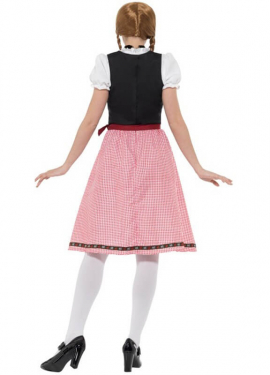 Disfraz de Bávara Rojo y Negro para mujer