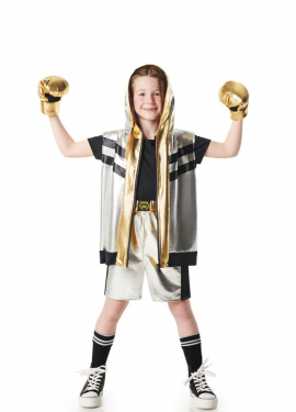 Silver Boxer Costume for Kids Silver Boxer Costume for Kids