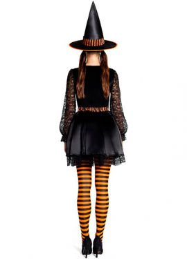 Orange Lace Witch Costume for Women