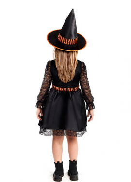 Orange Witch Costume with Lace for Girls Orange Witch Costume with Lace for Girls