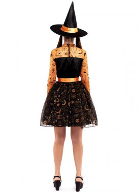 Black and orange witch costume for teenagers Black and orange witch costume for teenagers