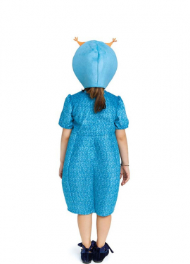 Owl costume in blue dress with hood for baby and girl Owl costume in blue dress with hood for baby and girl