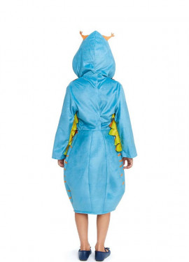 Fato de coruja com vestido azul com capuz para meninas e adolescentes