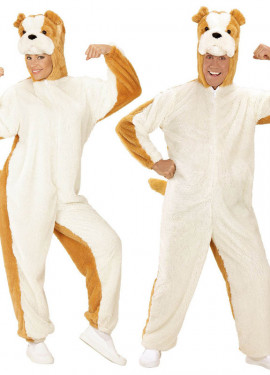 Soft Plush White Bulldog Costume for Adults Soft Plush White Bulldog Costume for Adults