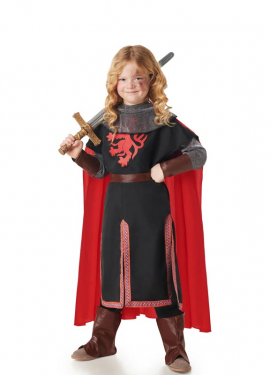 Fato de Cavaleiro Medieval Leão Negro para Crianças Fato de Cavaleiro Medieval Leão Negro para Crianças