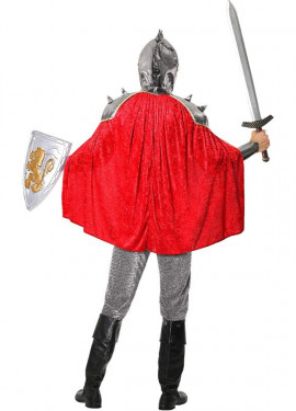 Fato de Cavaleiro de Prata com Armadura para Homem Fato de Cavaleiro de Prata com Armadura para Homem