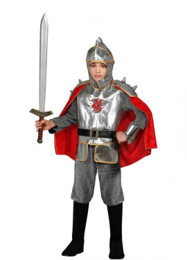 Silver knight costume with armor for children Silver knight costume with armor for children