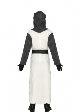 Fato de Cavaleiro Templário Branco para menino Fato de Cavaleiro Templário Branco para menino