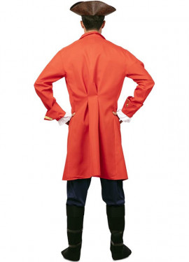 Red Pirate Captain Costume with Belt for Men