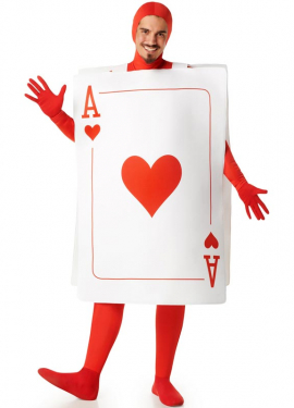 Ace of Hearts Playing Card Costume for Adults Ace of Hearts Playing Card Costume for Adults
