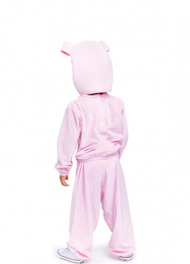 Fato de porco rosa com capuz e orelhas para bebé e criança Fato de porco rosa com capuz e orelhas para bebé e criança