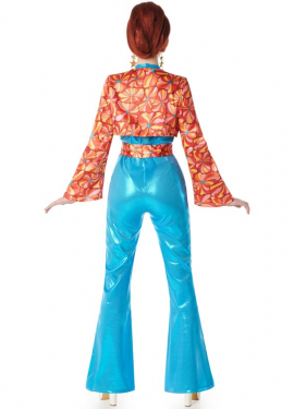 Blue 70s Disco Girl Costume for Women