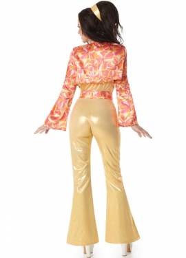 Women's 70s Gold Disco Girl Costume