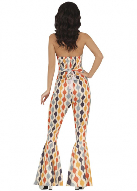 Multicolour 70s Disco Girl Costume for Women Multicolour 70s Disco Girl Costume for Women