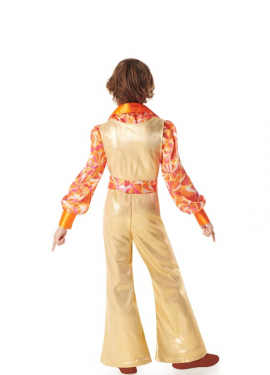 Costume da Disco Boy dorato anni '70 per bambini