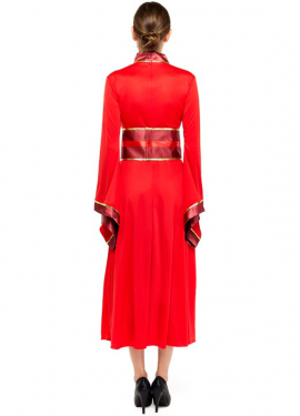 Disfraz de China Hanfu rojo para mujer