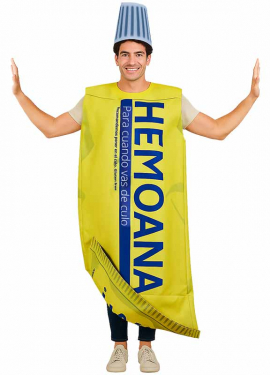 Hemoanal Creme-Kostüm mit Hut für Erwachsene